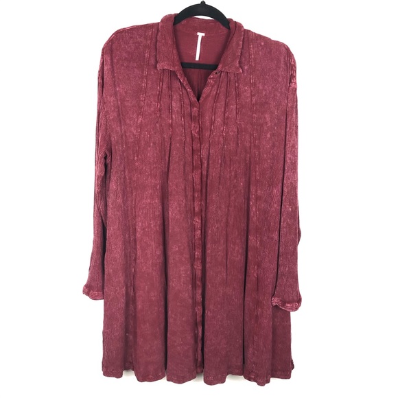 Free People Burgundy Mini Dress - Picture 3 of 9